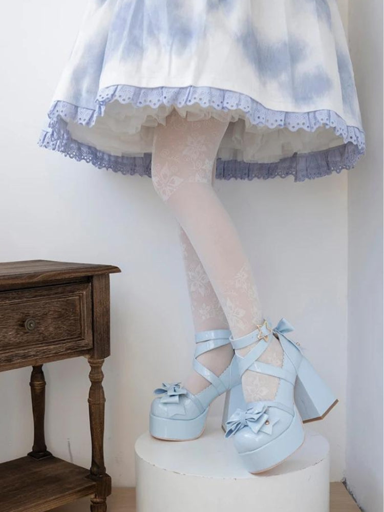 Coquette Bow Star Buckled Platform High Heels Coquette Bow Star Buckled Platform High Heels