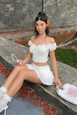 Coquette Broderie Anglaise Top & Mini Skirt Two Piece Set