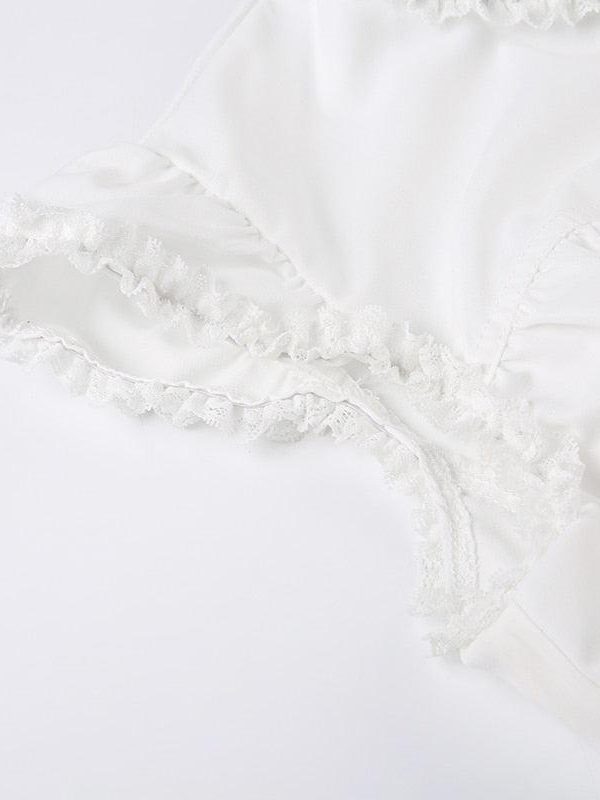 Coquette Cap Sleeve Lace Up Top