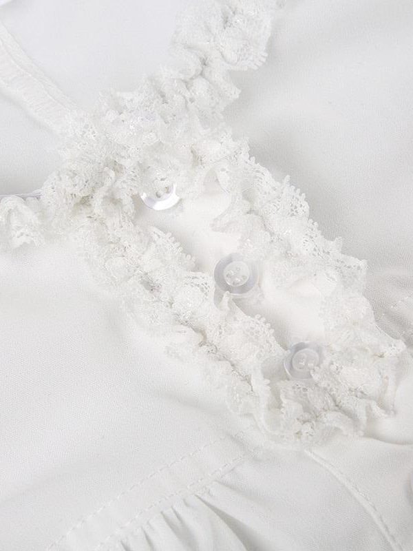 Coquette Cap Sleeve Lace Up Top