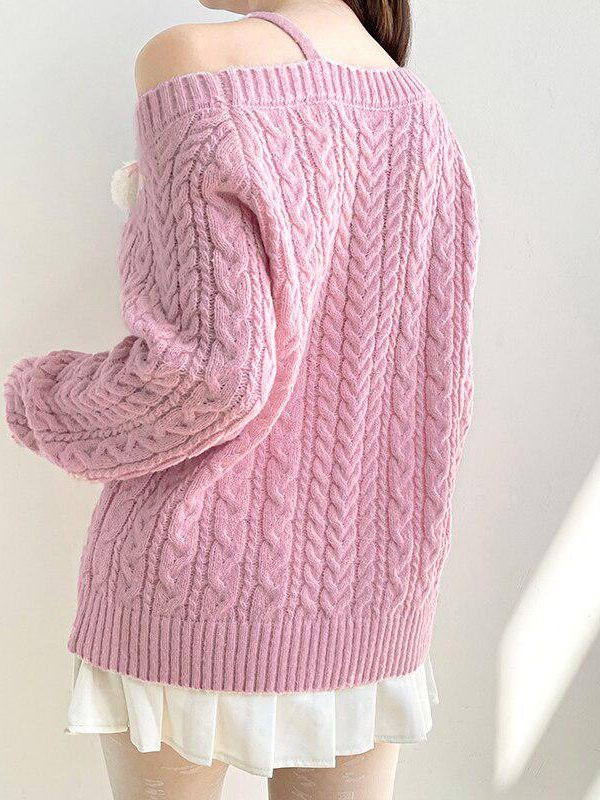 Coquette Cut-Out Knit Sweater