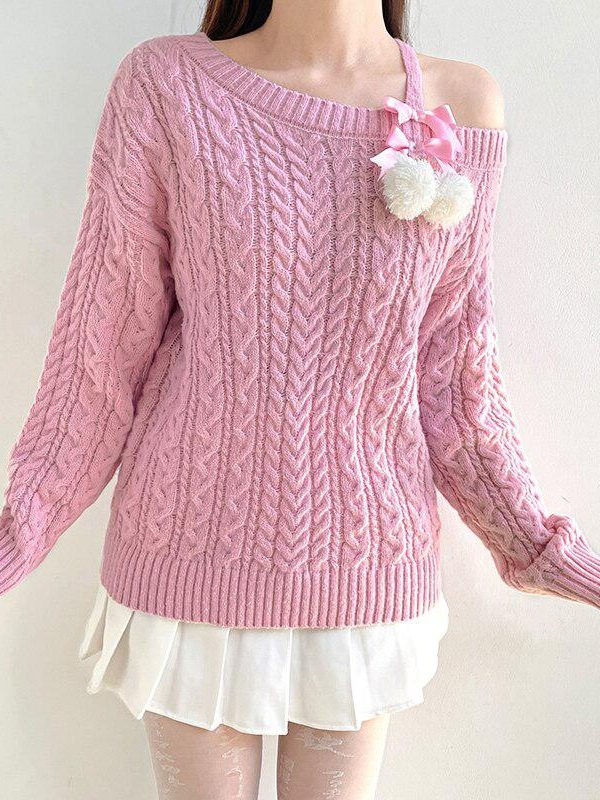 Coquette Cut-Out Knit Sweater