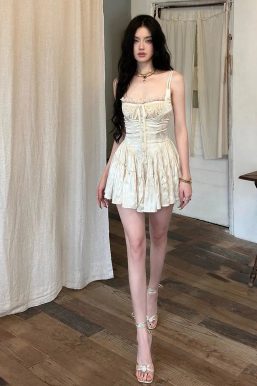 Coquette Floral Satin Mini Dress