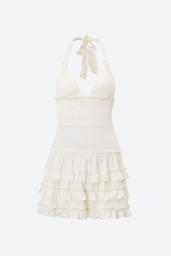 Coquette Halter Neck Mini Dress