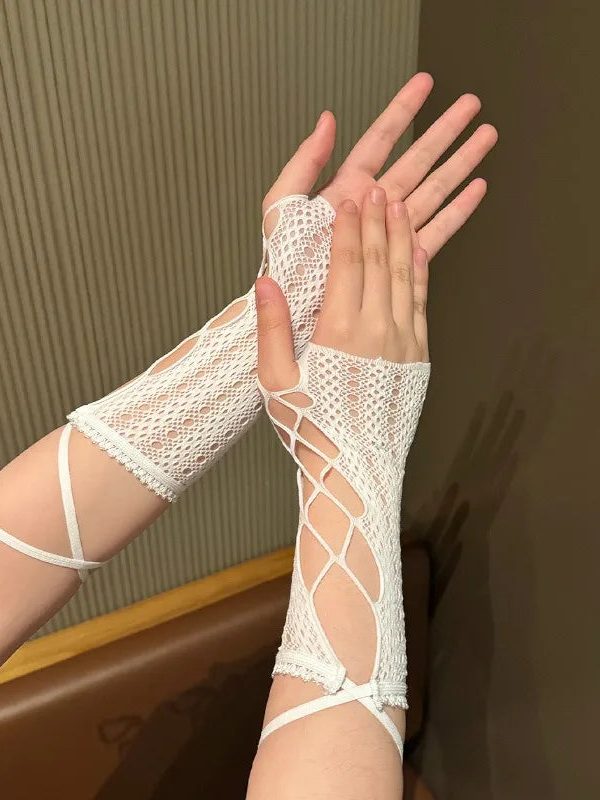 Coquette Lace Fingerless Gloves