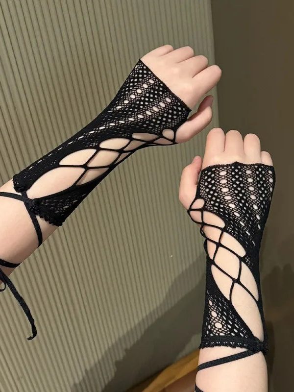 Coquette Lace Fingerless Gloves