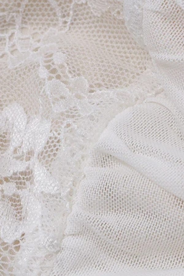 Coquette Lace Mesh Bra Crop Top