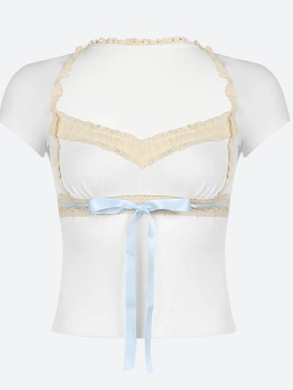 Coquette Lace Trim Top