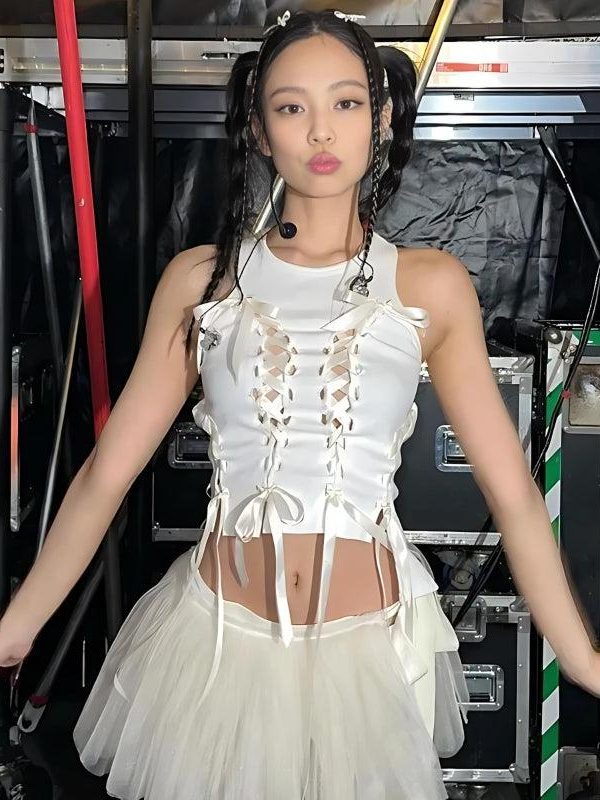 Coquette Lace Up Bow Top