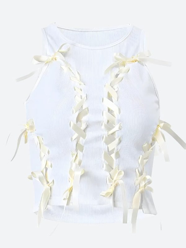 Coquette Lace Up Bow Top