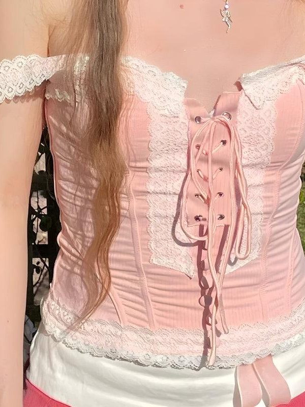 Coquette Lace Up Corset Top