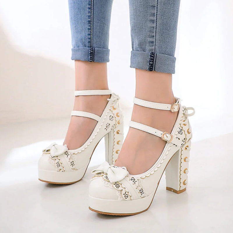 Coquette Lace Up High Heels Coquette Lace Up High Heels