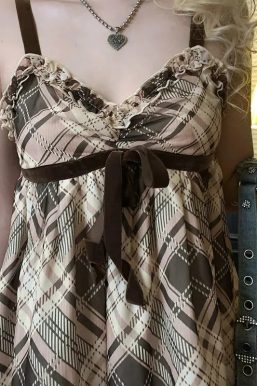 Coquette Plaid Mini Dress