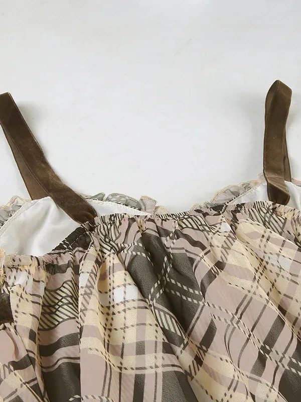 Coquette Plaid Mini Dress