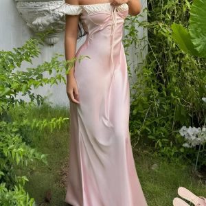 Coquette Princess Satin Maxi Dress