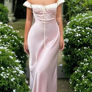 Coquette Princess Satin Maxi Dress