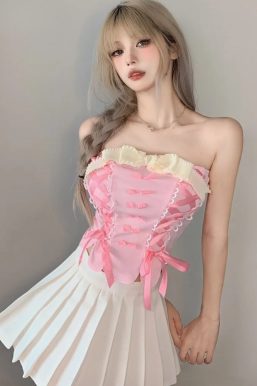 Coquette Ribbon Bow Tube Top