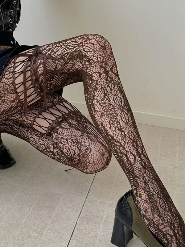 Coquette Ribbon Tie Lace Thigh