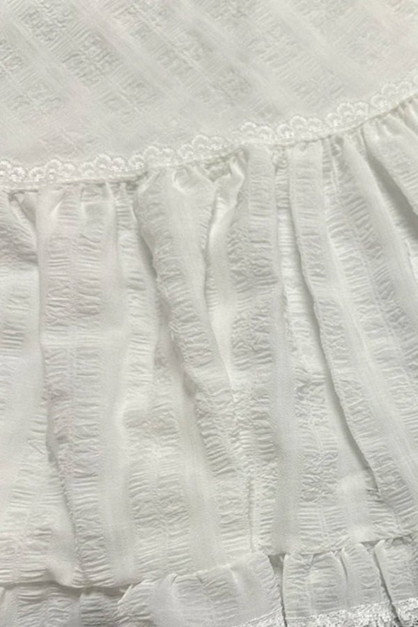 Coquette Ruffled Lace Mini Skirt