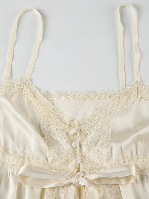 Coquette Split Front Lace Top