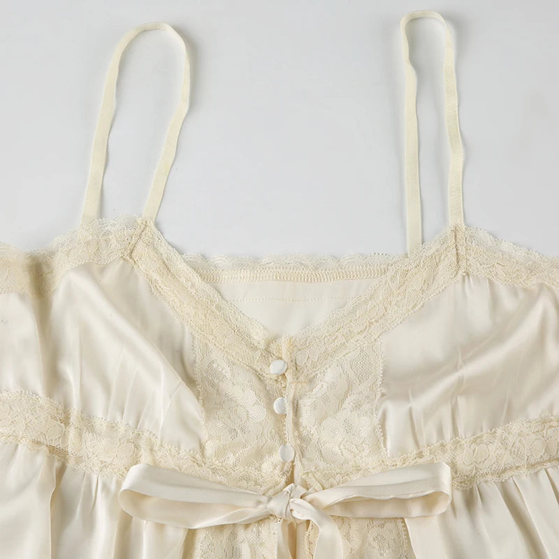 Coquette Split Front Lace Top