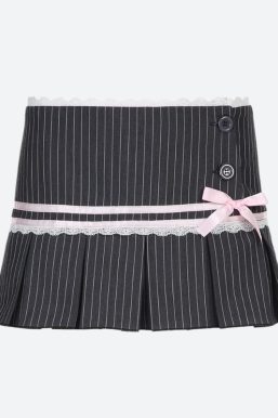Coquette Striped Mini Skirt
