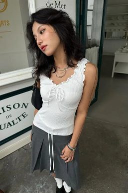 Coquette Tie Front Top