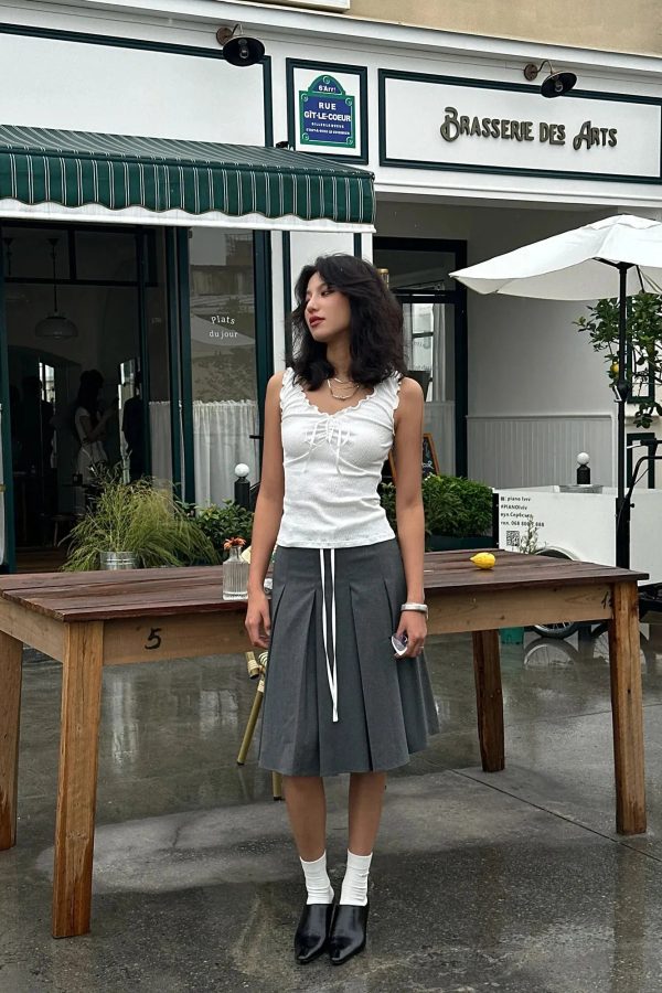 Coquette Tie Front Top