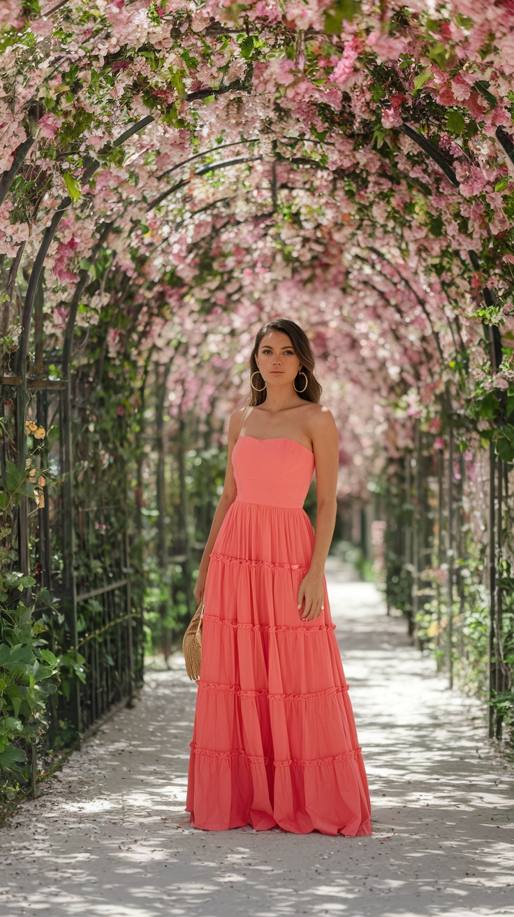 Coral Maxi Dresses: Brighten Up Your Wardrobe outfit idea