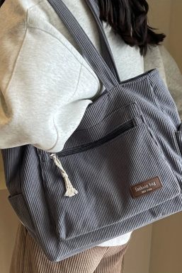 Corduroy Tote Bag
