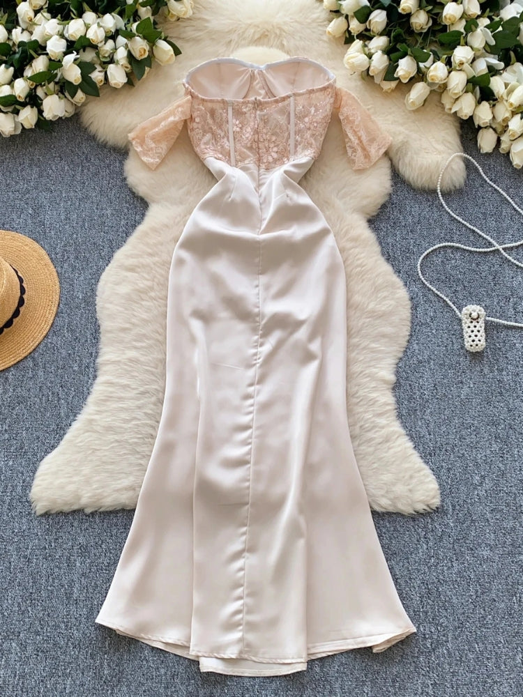 Corset Satin Maxi Dress Corset Satin Maxi Dress