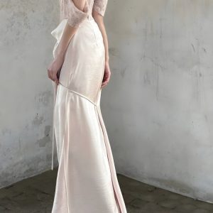 Corset Satin Maxi Dress
