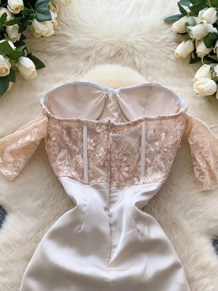 Corset Satin Maxi Dress Corset Satin Maxi Dress