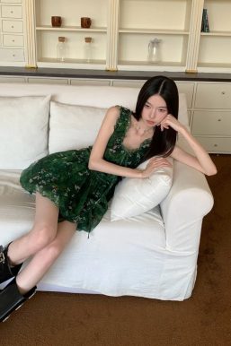 Cottagecore Bubble Tulle Mini Dress