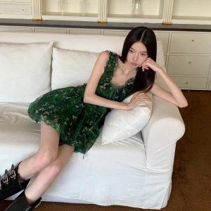 Cottagecore Bubble Tulle Mini Dress