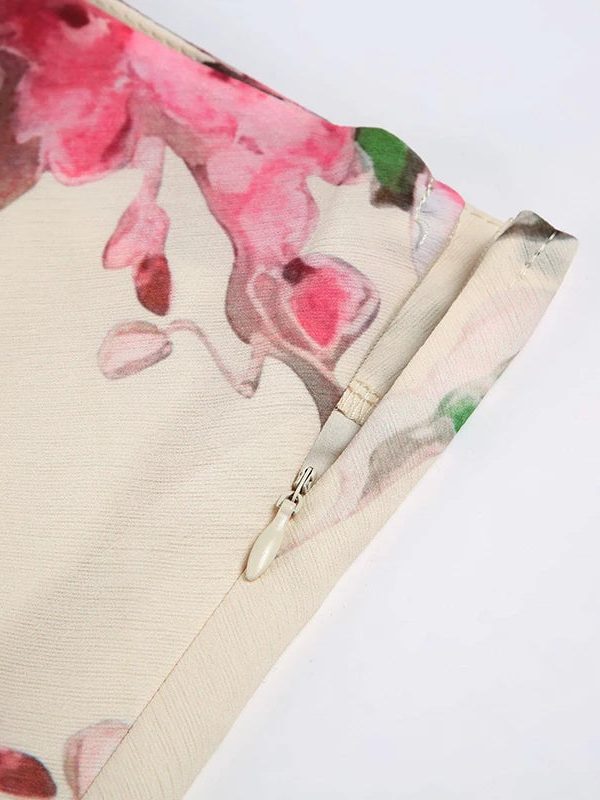 Cottagecore Floral Layered Midi Skirt