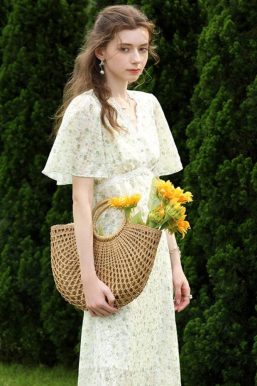 Cottagecore Floral Midi Dress