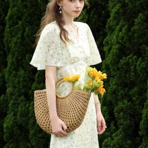 Cottagecore Floral Midi Dress