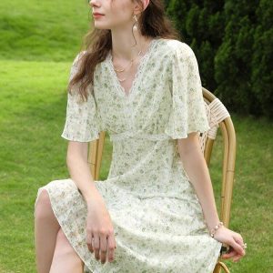 Cottagecore Floral Midi Dress