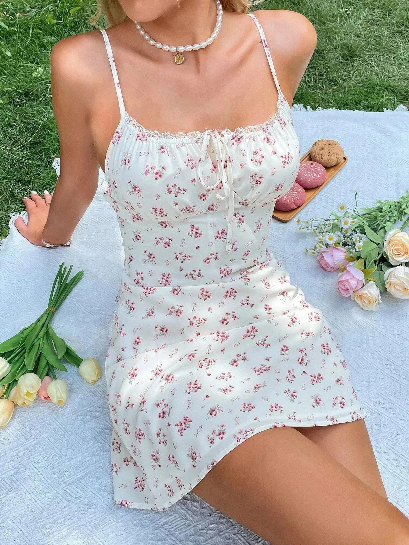 Cottagecore Floral Ruched Mini Dress Cottagecore Floral Ruched Mini Dress