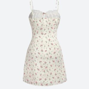 Cottagecore Floral Ruched Mini Dress