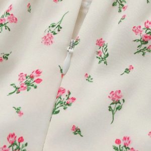 Cottagecore Floral Ruched Mini Dress