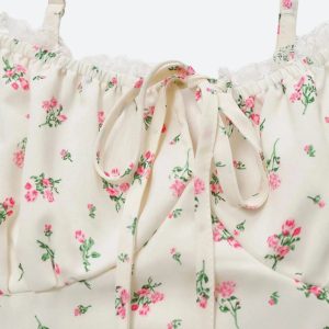 Cottagecore Floral Ruched Mini Dress