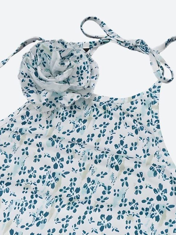 Cottagecore Floral Ruffled Mini Dress