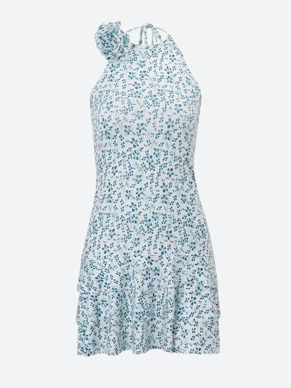 Cottagecore Floral Ruffled Mini Dress