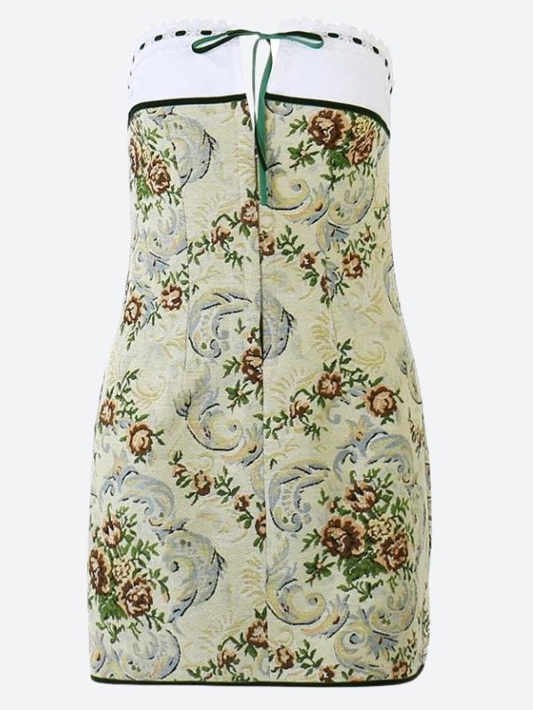Cottagecore Floral Tube Mini Dress