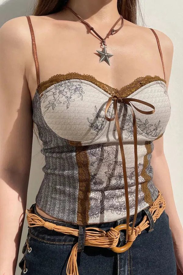 Cottagecore Lace Bow Top