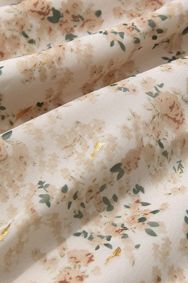 Cottagecore Lace Detailed Floral Midi Dress