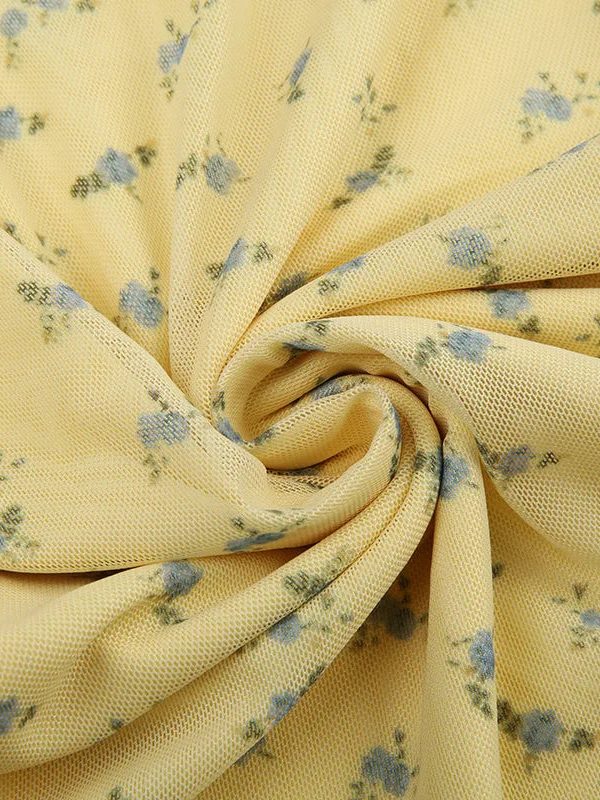 Cottagecore Ruched Mini Dress