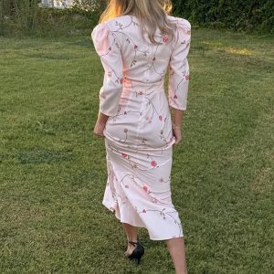 Cottagecore V-Neck Midi Dress